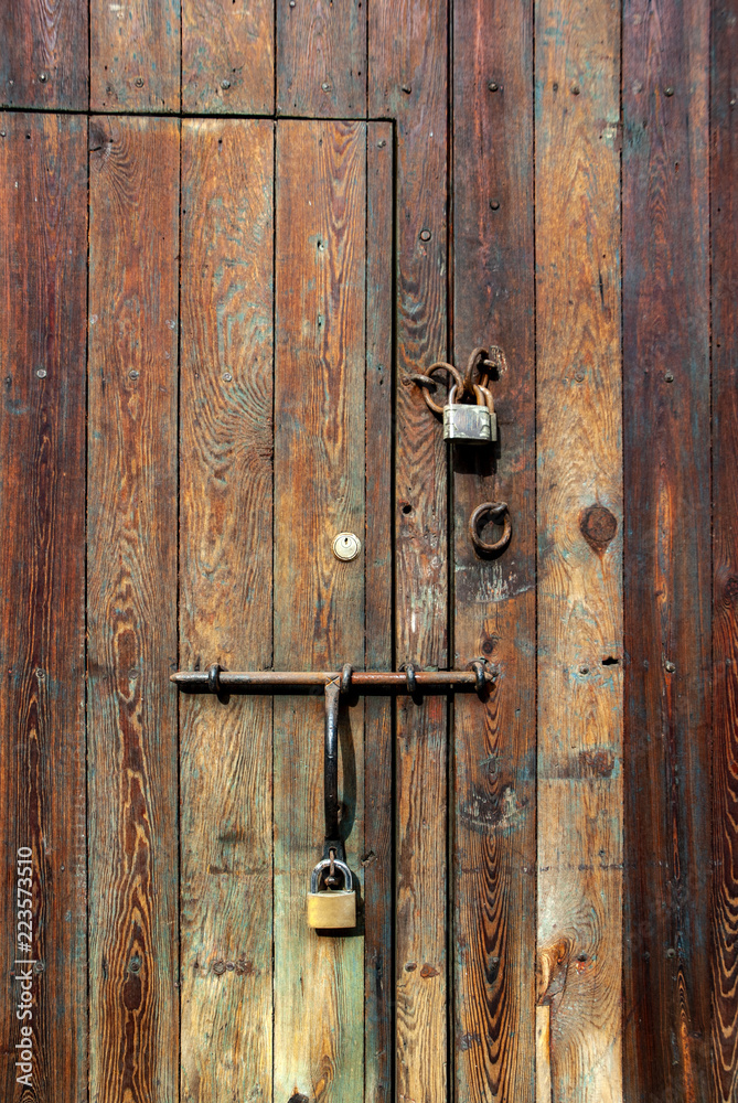 Old wooden door in Cartagena Colombia