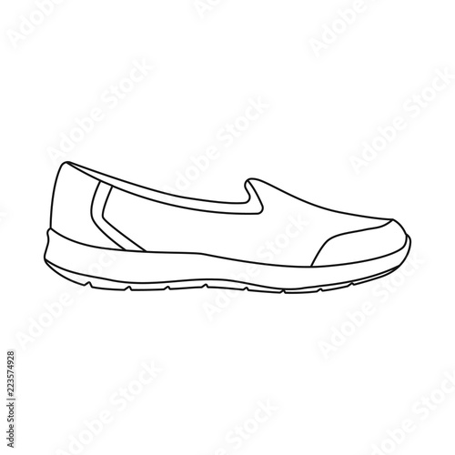 Isolated object of footwear and woman sign. Collection of footwear and foot stock symbol for web.