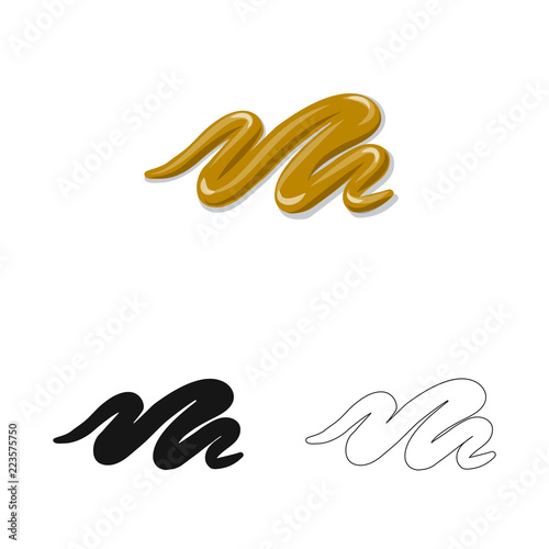 Vector design of burger and sandwich icon. Collection of burger and slice vector icon for stock.