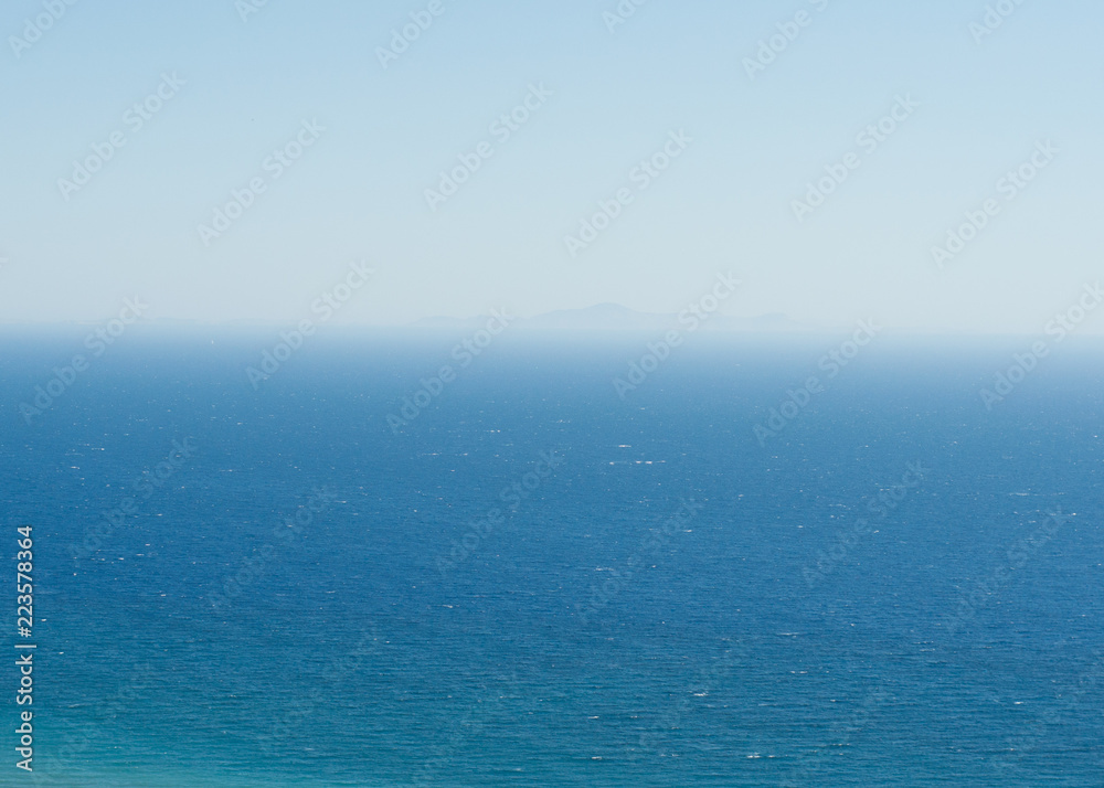 View of horizon  over sea,  Santorini Greece