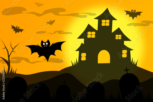 Halloween - gruselige Nacht Szene