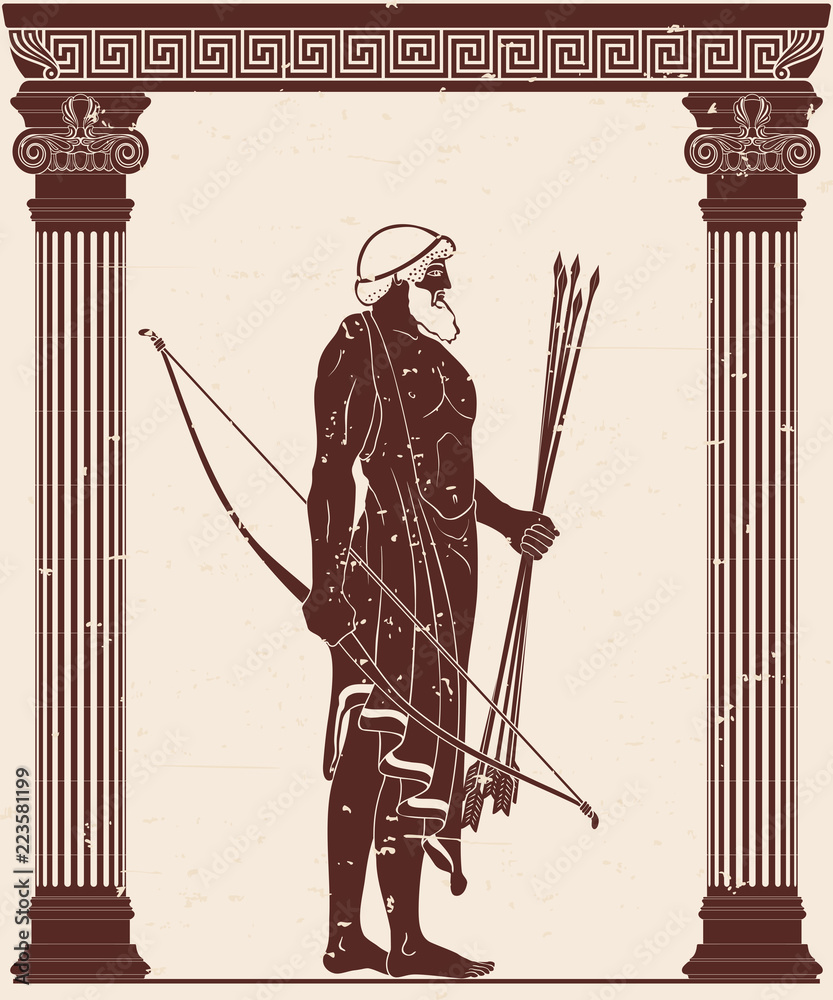 Ancient Greek Bow And Arrow