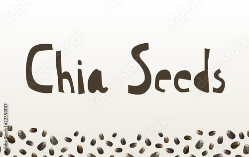 Chia seeds vector background