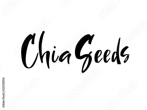 Chia seeds vector background
