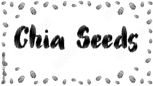 Chia seeds vector background