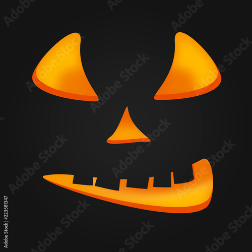 Halloween Kürbis böses Gesicht