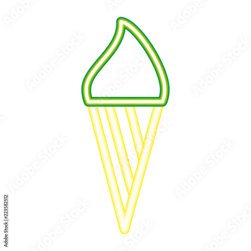 ice cream scoop delicious neon design