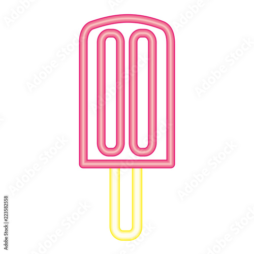 delicious ice cream popsicle neon image