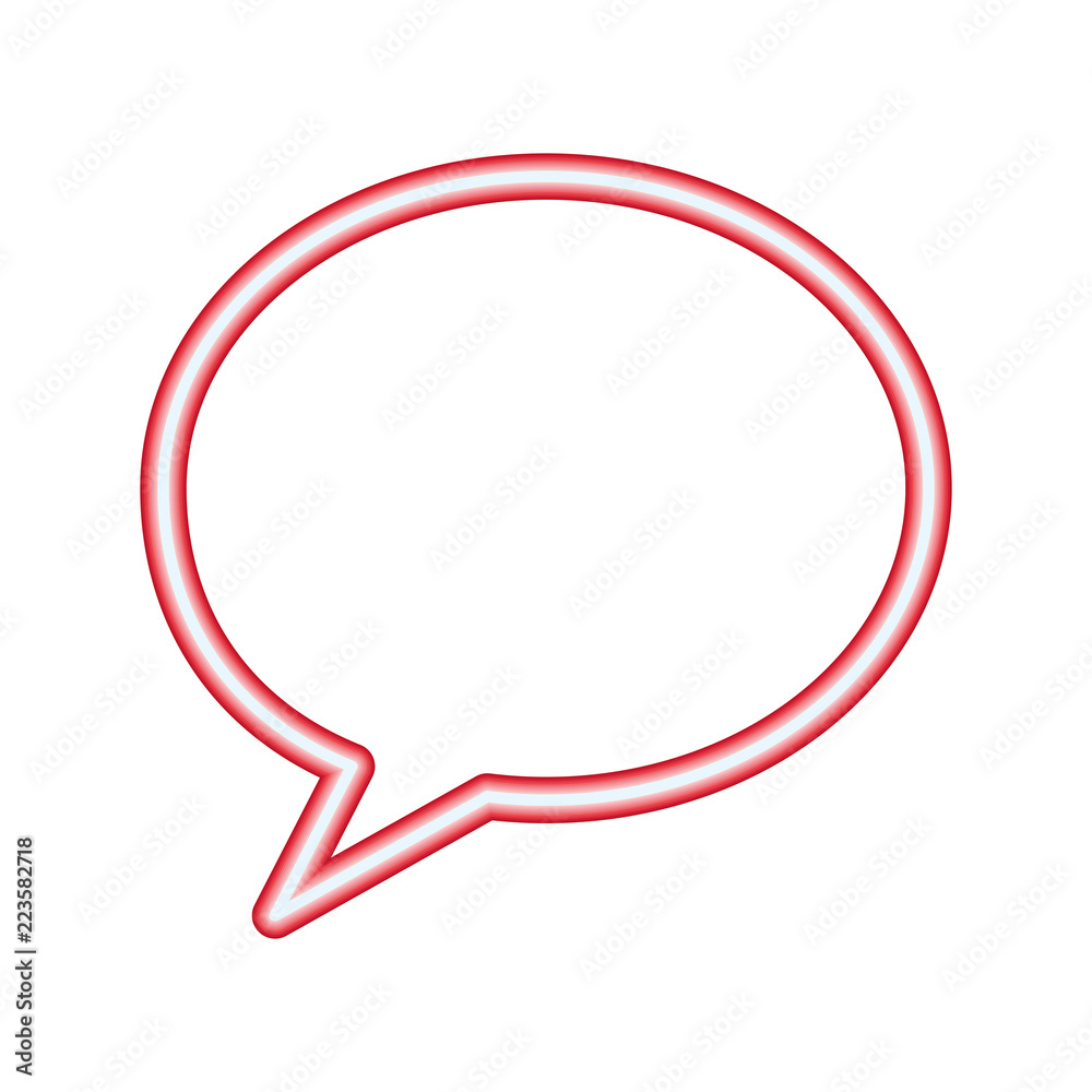 neon speech bubble message communication neon speech bubble message communication