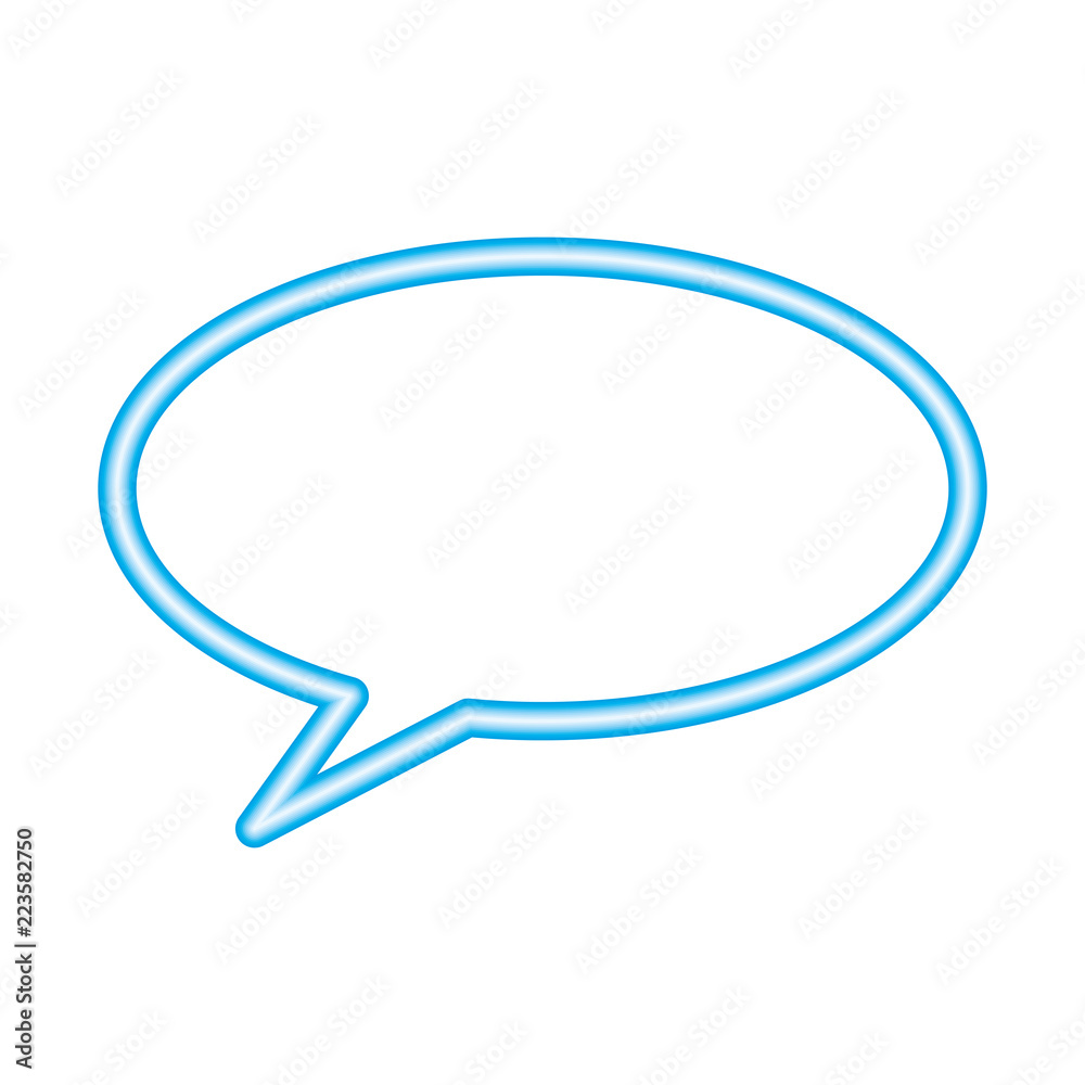 neon speech bubble message communication neon speech bubble message communication