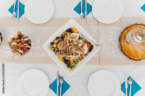 Details of food in a bowl at a party photo