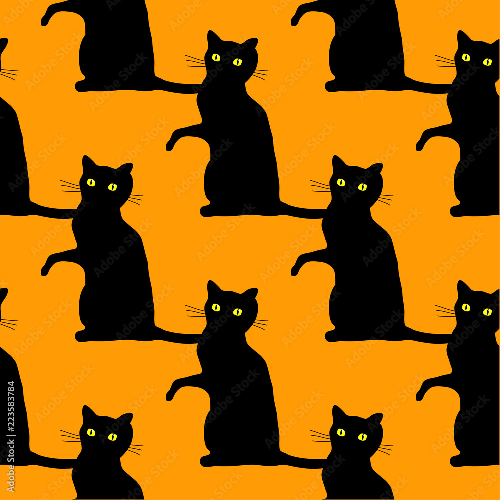 Halloween cats pattern