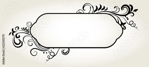 Ornamental doodle floral frame