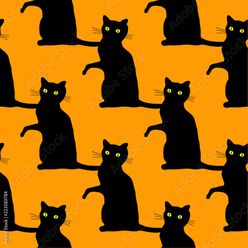 Halloween cats pattern