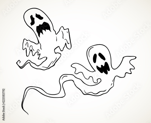 Halloween ghosts design element