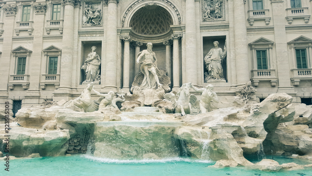 Trevi Fountain (Fontana di Trevi) in Rome. Italy.