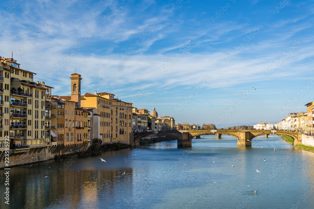Ponte Santa Trinita or Holy Trinity Bridge in Florence, oldest bridge around the world.