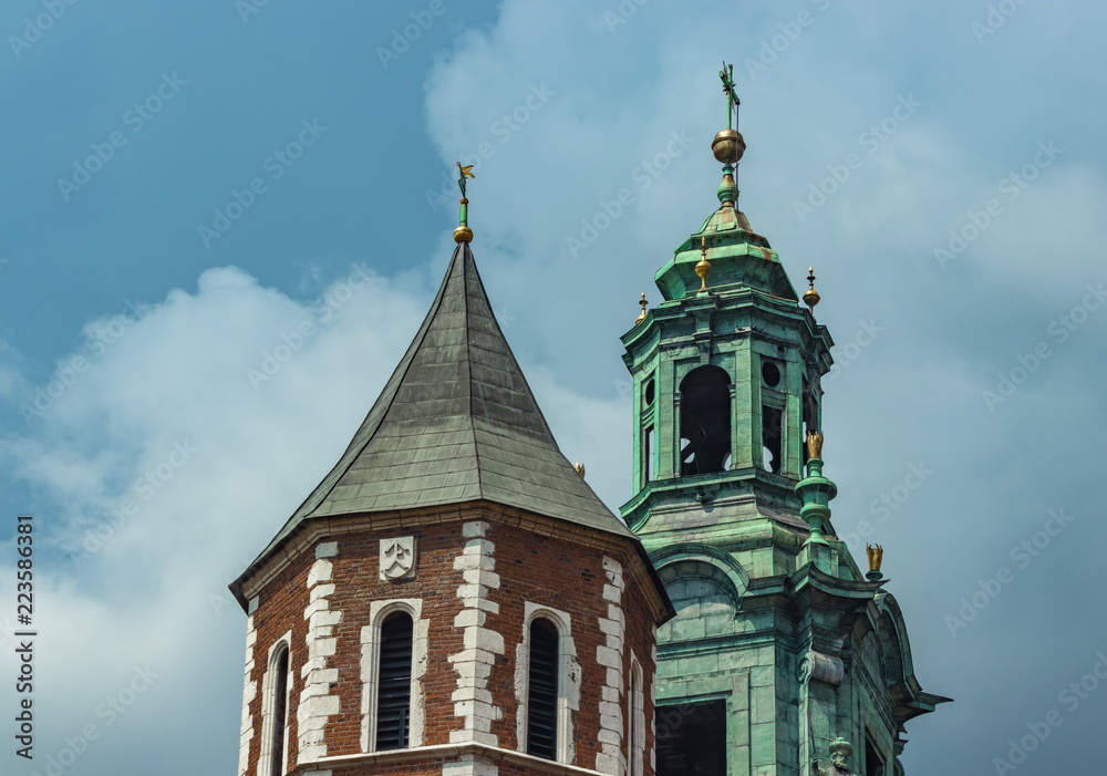 Obraz premium towers of the Cathedral at the Wawel Castle