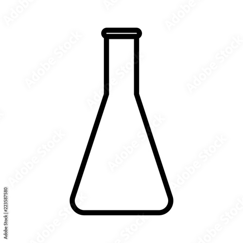 Flask icon vector isolated on white background, Flask transparent sign , thin symbols or lined elements in outline style