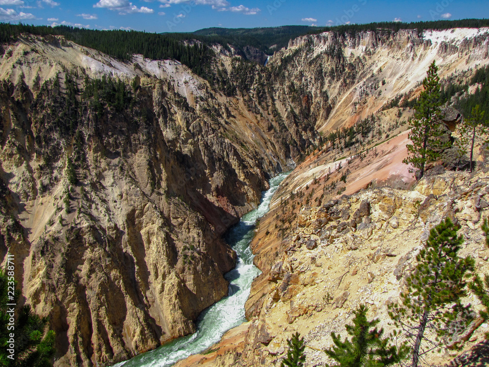 Lower falls in Yellowstone National Park, USA