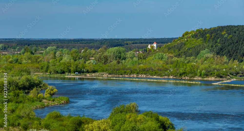 view of the Vistula from the castle in Kazimierz Dolny
