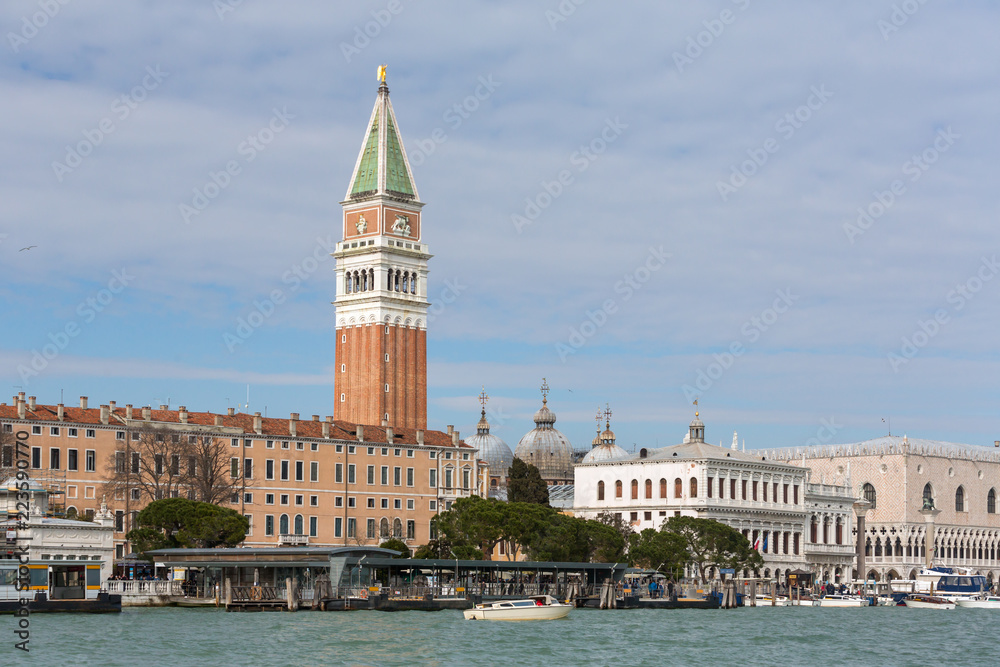 Waterfront view at San Marco square in Venice