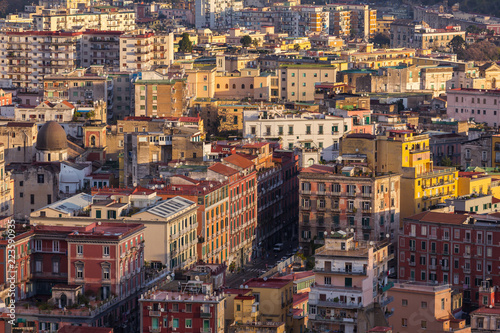Top view of downtown Naples, Italy