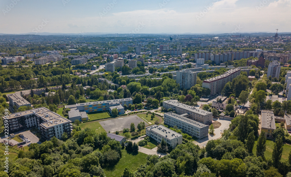 view of Krakow from Nowa Huta