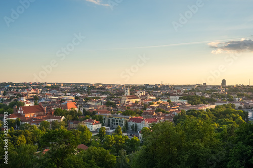 Summer in Vilnius, city center downtown view, Lithuania