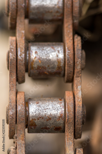 vintage rusty chain