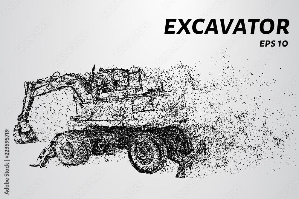 The excavator of the particles.