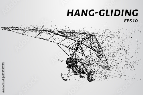 Hang-gliding of the particles.