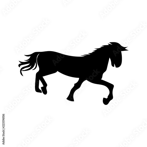 The horse flat icon, animal for Chinese Zodiac sign