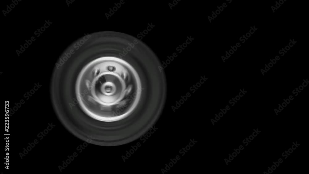 Abstract wheel rotation on black background, 3d render. With green screen Abstract wheel rotation on black background, 3d render. With green screen