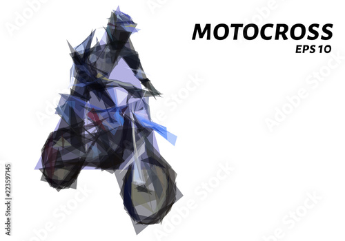 Motocross rider silhouette.