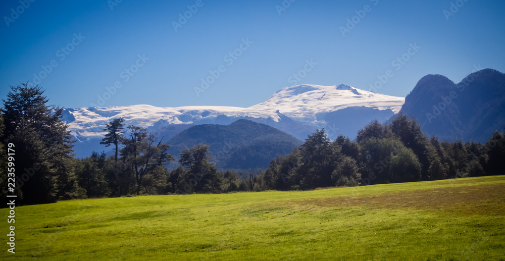 Landscape in Pumalin Natural Park Patagonia, Chile in summe