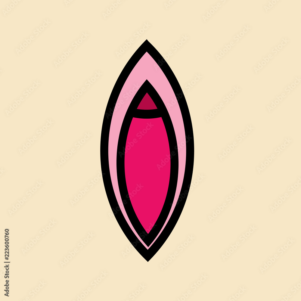 Vagina Icon. Raster illustration Vagina Icon. Raster illustration