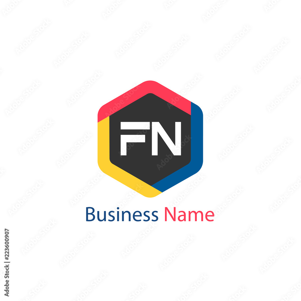 Initial Letter FN Logo Template Design Initial Letter FN Logo Template Design