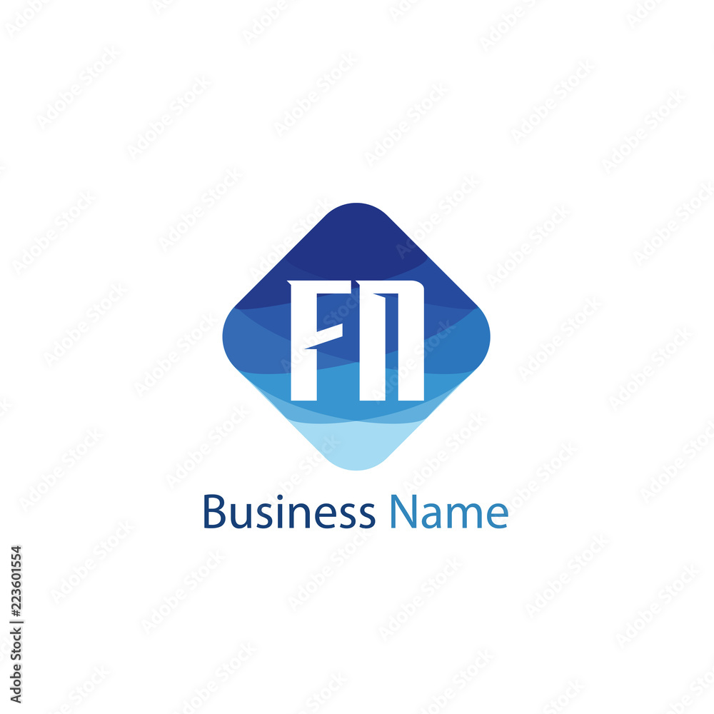 Initial Letter FN Logo Template Design Initial Letter FN Logo Template Design