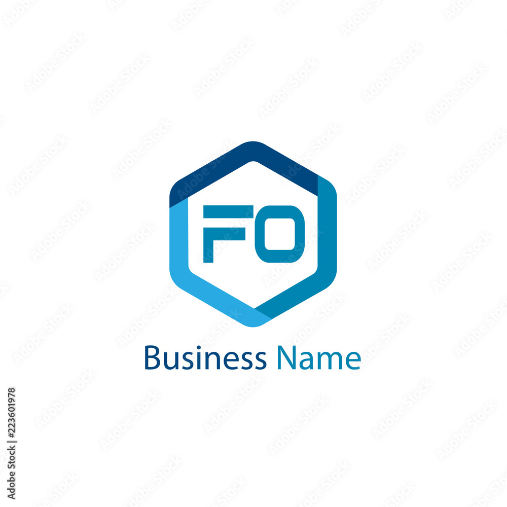 Initial Letter FO Logo Template Design Initial Letter FO Logo Template Design