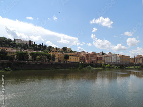 View of the Arno River and the city of Florence, Italy