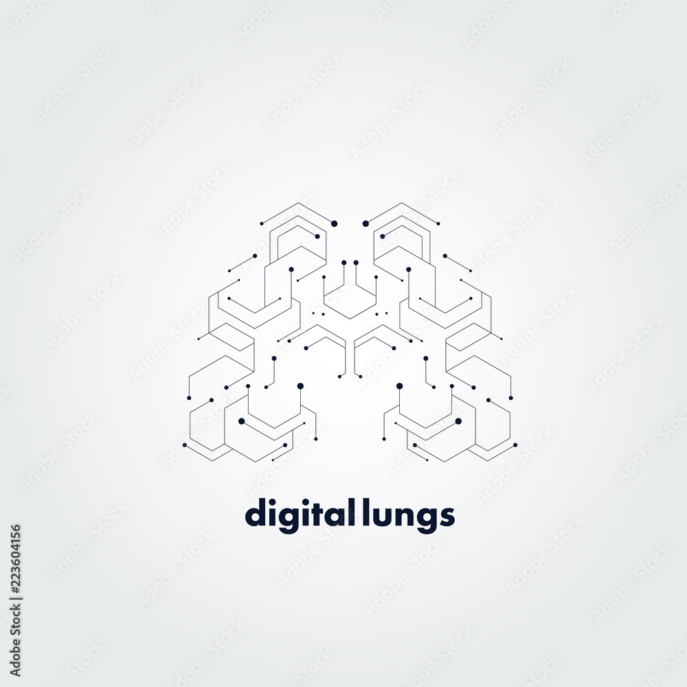 Abstract digital lungs concept design