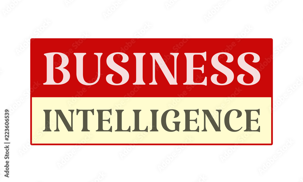 Business Intelligence - written on red card on white background