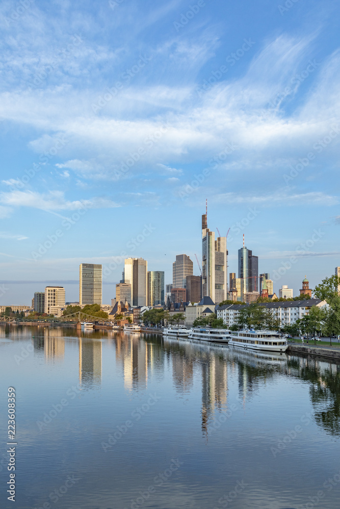 skyline of Frankfurt am Main with river Main skyline of Frankfurt am Main with river Main