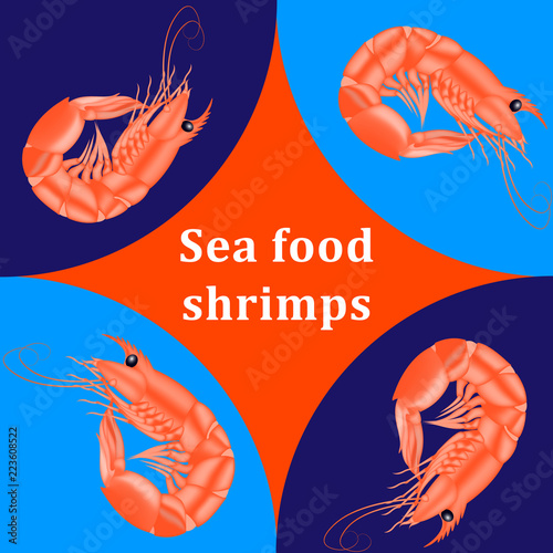 Sea food shrimps.