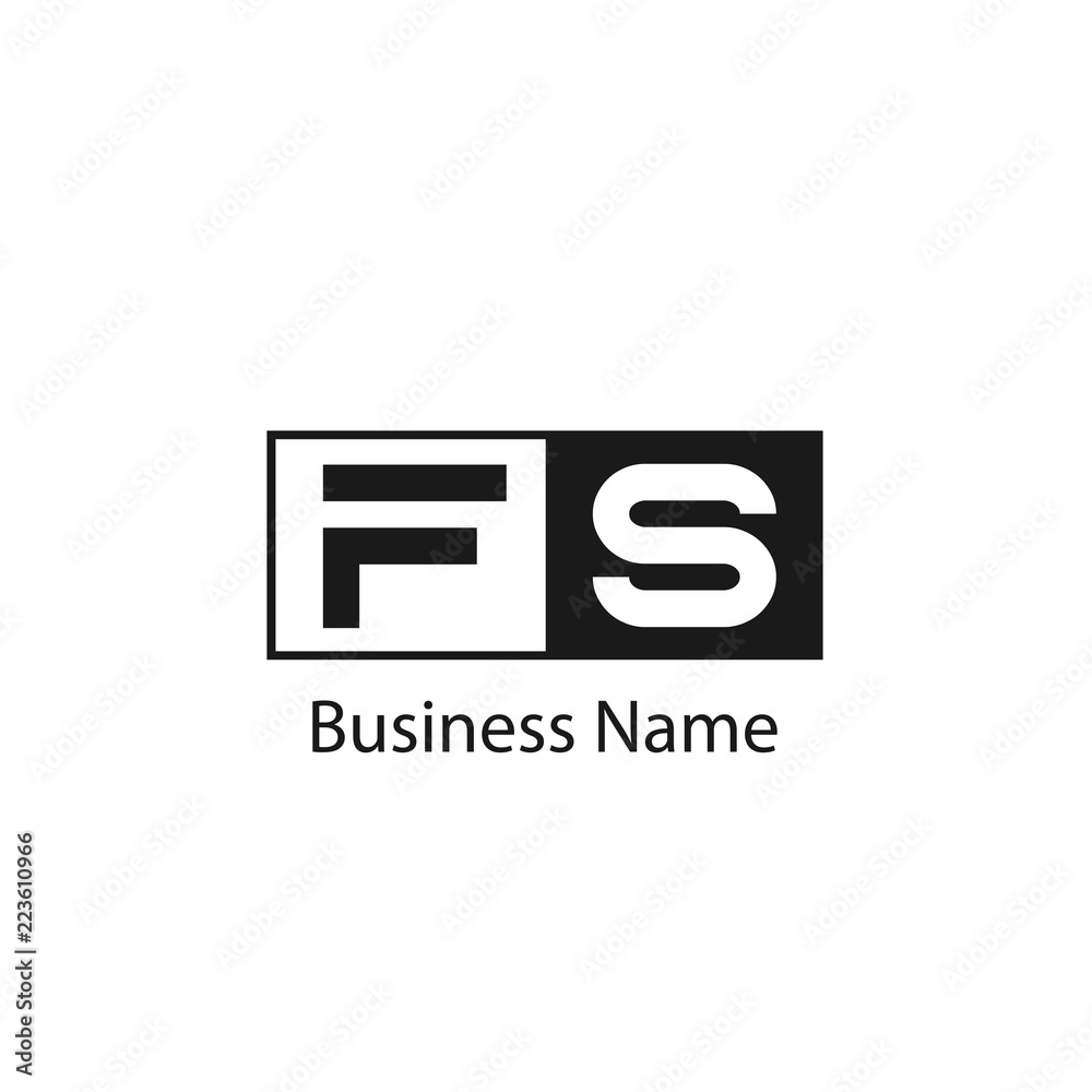 Initial Letter FS Logo Template Design Initial Letter FS Logo Template Design