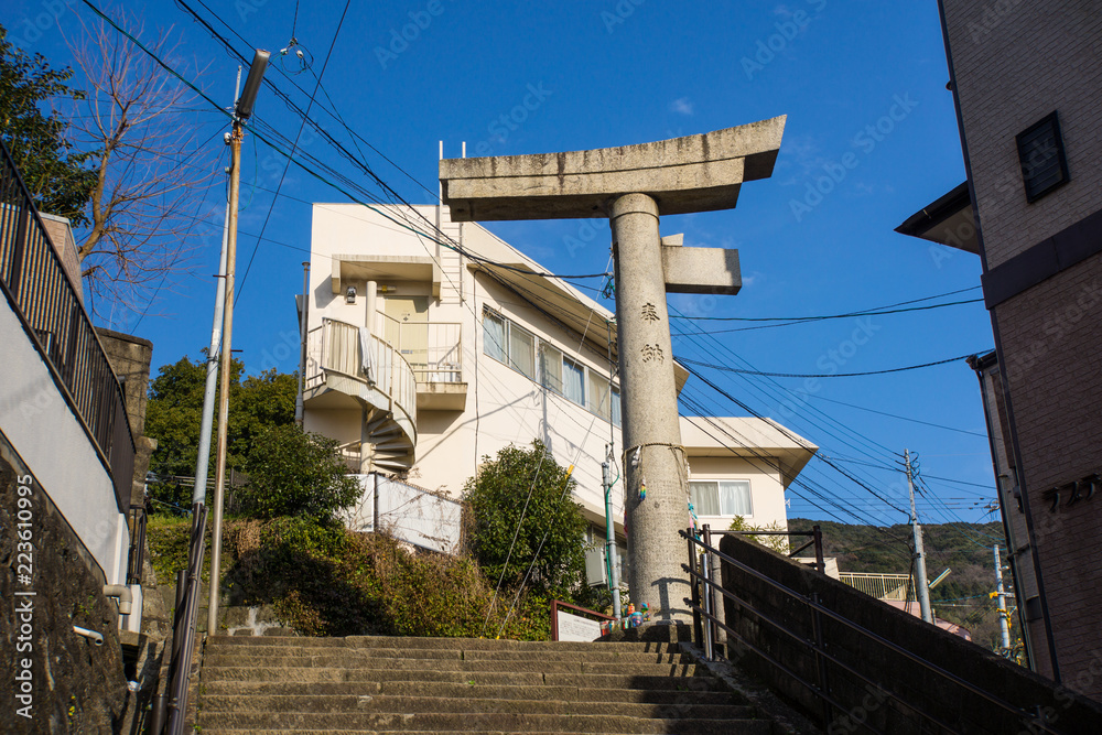 [長崎県]山王神社一本柱鳥居