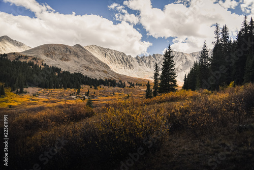 Landscape views of Mayflower Gulch in Colorado during autumn. 