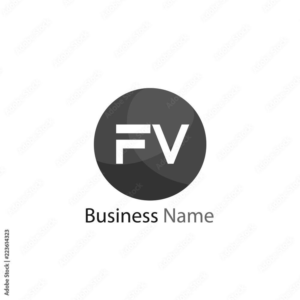 Initial Letter FV Logo Template Design Initial Letter FV Logo Template Design