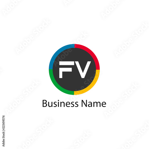 Free Download Initial Letter FV Logo Template Design - GFXLoad